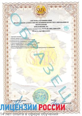 Образец сертификата соответствия (приложение) Горно-Алтайск Сертификат ISO 14001